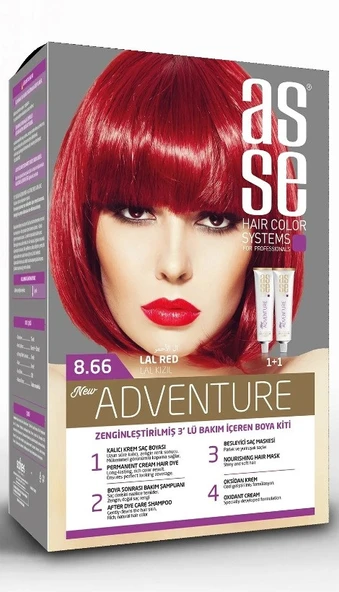 asse Adventure Set Saç Boyası No:8.66 Lal Kızıl ürün görseli 1
