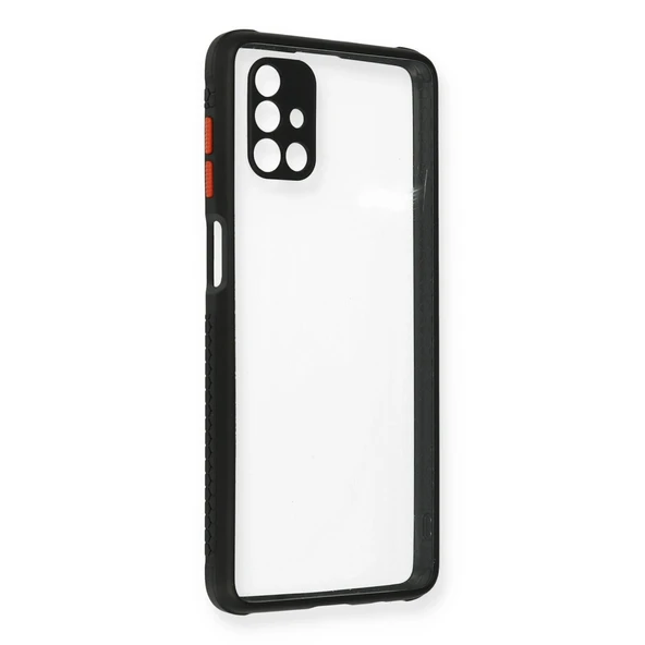 Samsung Galaxy M51 Kılıf Miami Şeffaf Silikon - Siyah ürün görseli 1
