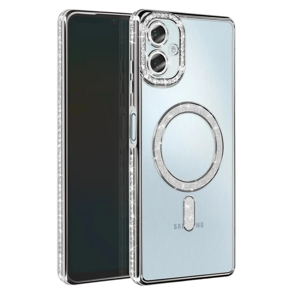 Samsung Galaxy A07 4g Joke Simli Magneticsafe Kılıf - Gümüş ürün görseli 1