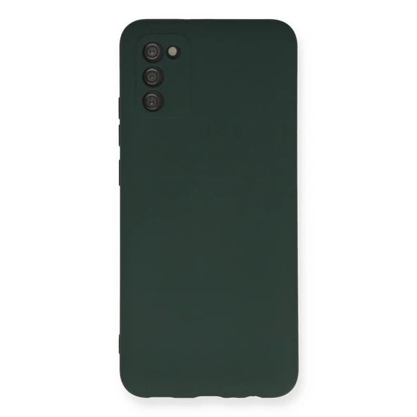 Samsung Galaxy A03s Kılıf Nano İçi Kadife Silikon - Koyu Yeşil ürün görseli 1