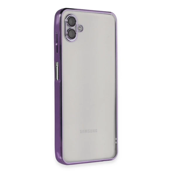 Samsung Galaxy A04 Kılıf Lensli Silikon - Mor ürün görseli 1