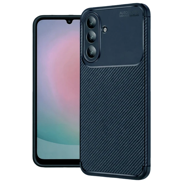 Samsung Galaxy A57 5g Auto Focus Karbon Kapak - Lacivert ürün görseli 1
