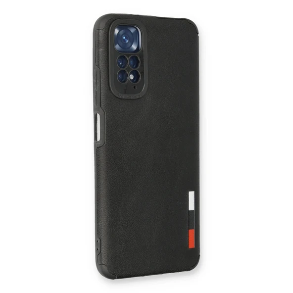 Redmi Note 11 Kılıf Loop Deri Silikon - Siyah - Resim 2