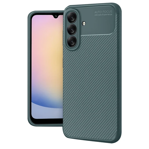Samsung Galaxy A17 5g Auto Focus Karbon Kapak - Koyu Yeşil ürün görseli 1