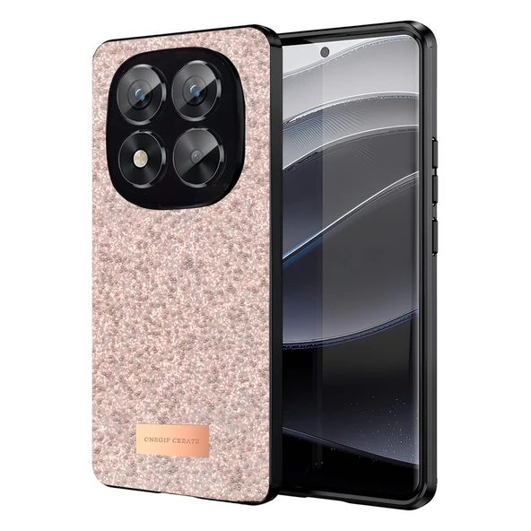 Onegif Redmi Note 14 Pro 5g Bright Simli Kapak - Pembe ürün görseli 1