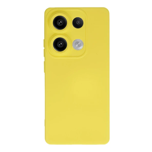 Redmi Note 13 Pro 4g Kılıf Nano İçi Kadife Silikon - Sarı ürün görseli 1