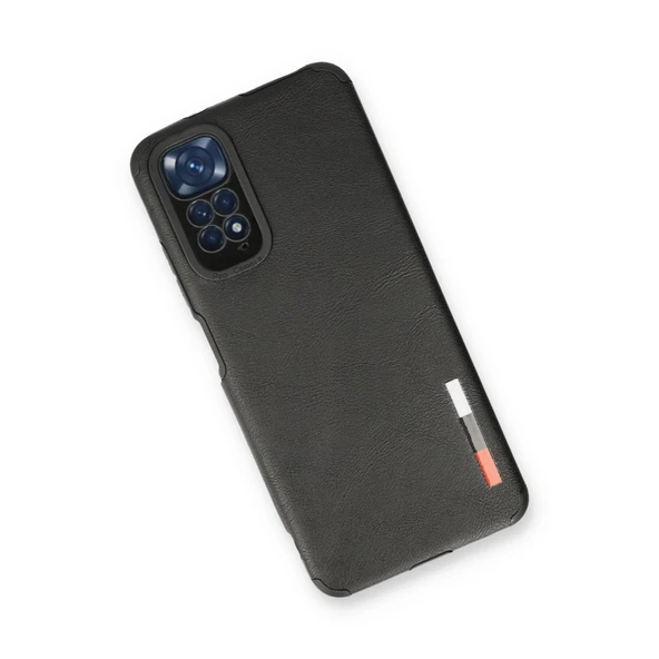 Redmi Note 11 Kılıf Loop Deri Silikon - Siyah - Resim 3