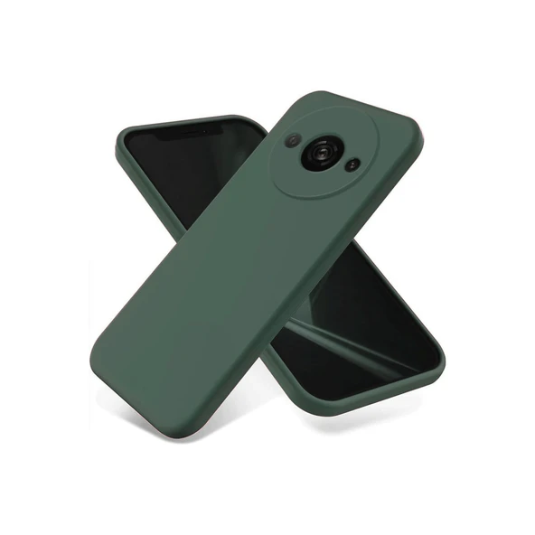 Redmi A3 4g Kılıf First Silikon - Koyu Yeşil ürün görseli 1