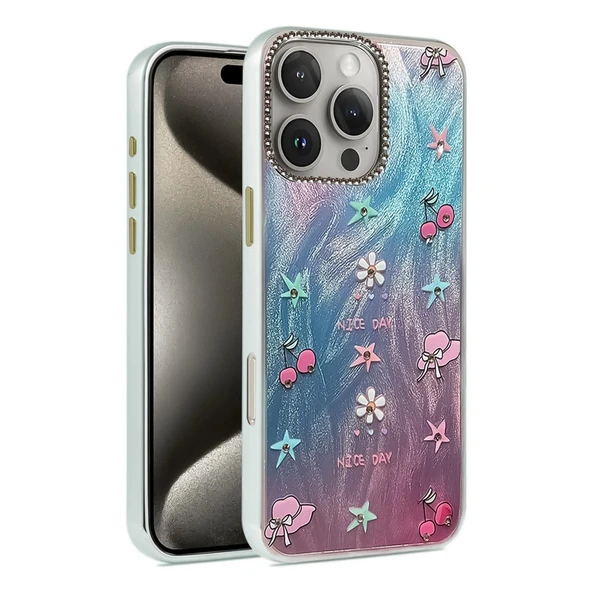 İphone 16 Pro Max Kılıf Blade Aynalı Desenli Kapak - Desen 4 ürün görseli 1