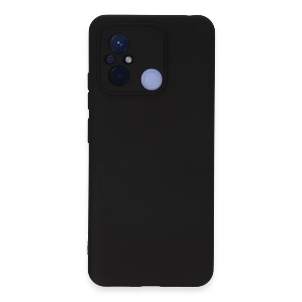 Redmi 12c Kılıf Nano İçi Kadife Silikon - Siyah ürün görseli 1