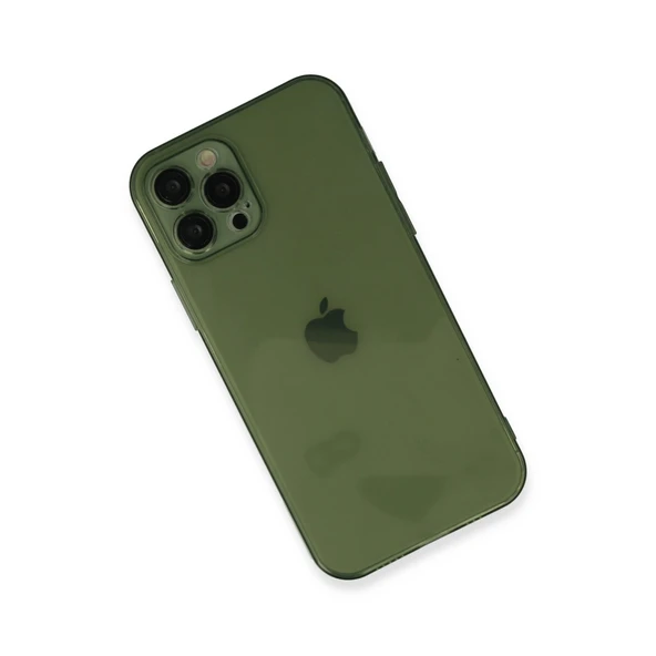 İphone 12 Pro Max Kılıf Fly Lens Silikon - Yeşil - Resim 3