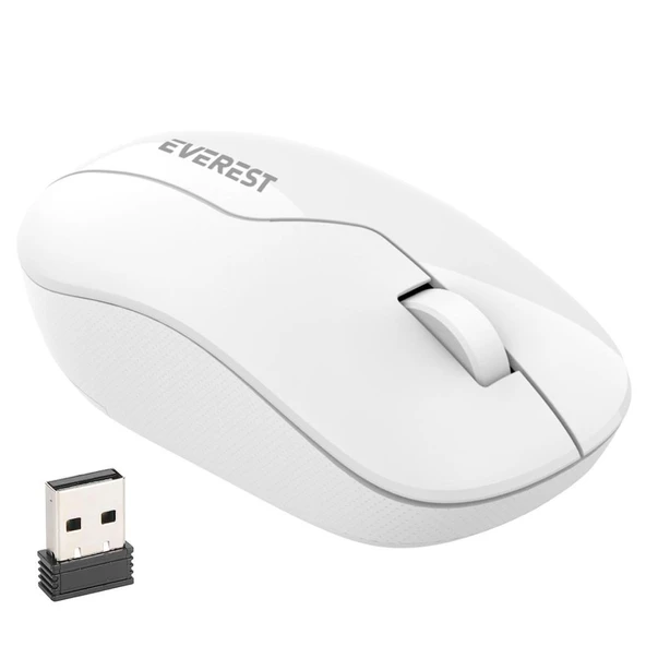 Everest Smw-973 Usb Beyaz 2.4ghz 1200dpi Kablosuz Opti̇k Mouse 5 Metre Menzi̇l ürün görseli 1