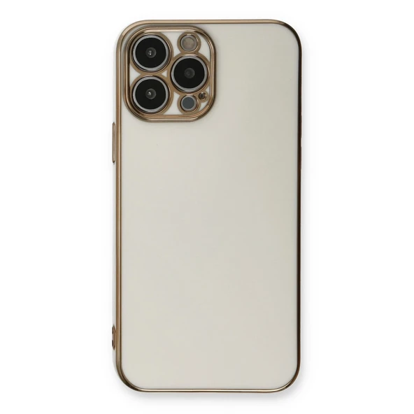 İphone 13 Pro Max Kılıf Volet Silikon - Beyaz - Resim 2