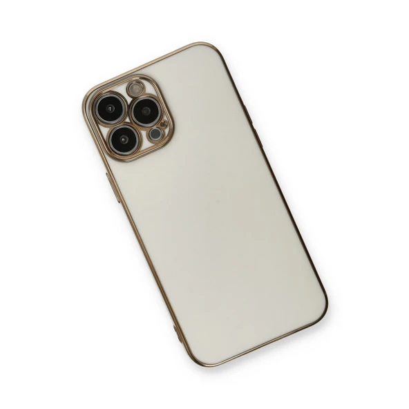 İphone 13 Pro Max Kılıf Volet Silikon - Beyaz - Resim 3
