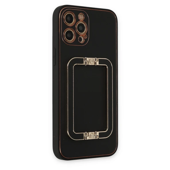 İphone 12 Pro Max Kılıf Coco Elit Kapak - Siyah - Resim 2