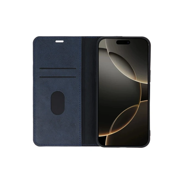 İphone 15 Pro Max Kılıf Trend S Plus Kapaklı Kılıf - Taba - Resim 2