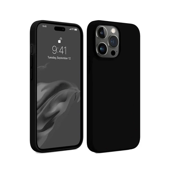 İphone 15 Pro Max Kılıf First Silikon - Siyah ürün görseli 1