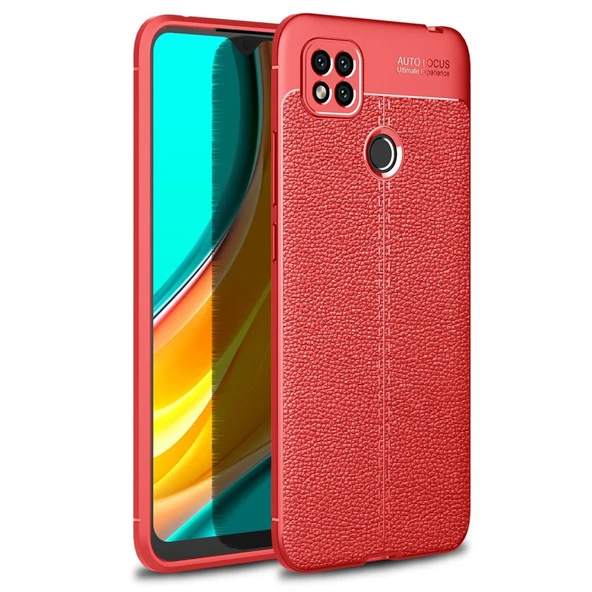 Redmi 9c Kılıf Auto Focus Kapak - Kırmızı ürün görseli 1