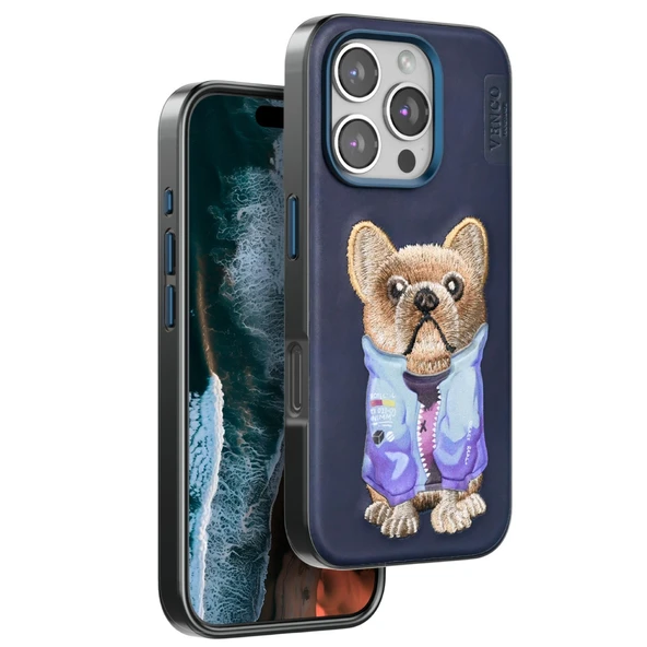 Venco İphone 16 Pro Max Cute Desenli Kapak - Lacivert ürün görseli 1