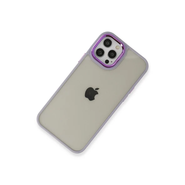 İphone 12 Pro Max Kılıf Dora Kapak - Lila - Resim 4