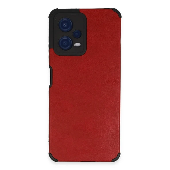 Redmi Note 12 5g Kılıf Loop Deri Silikon - Kırmızı ürün görseli 1