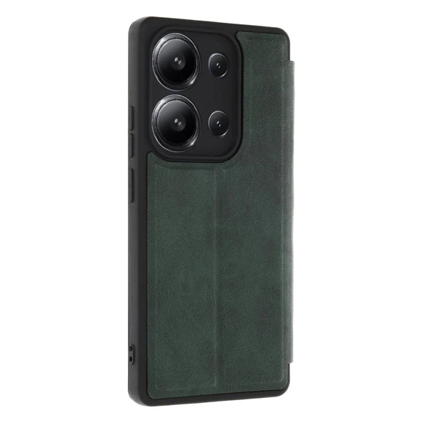 Redmi 15c 4g Flip Cover - Yeşil - Resim 2