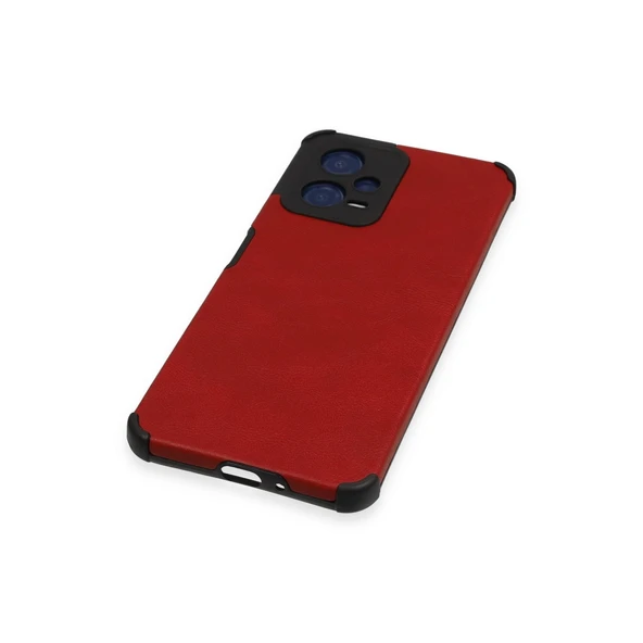 Redmi Note 12 5g Kılıf Loop Deri Silikon - Kırmızı - Resim 4