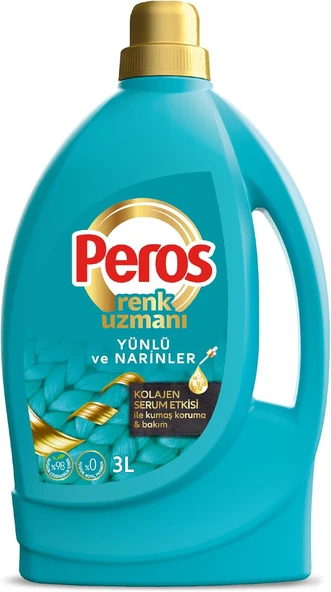 Peros Renk Uzmanı Yünlü ve Narinler Sıvı Çamaşır Deterjanı 3 L ürün görseli 1