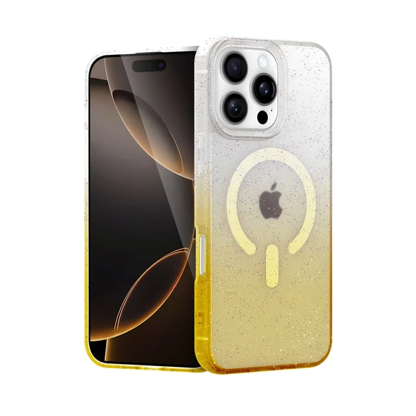 İphone 16 Pro Max Pummel Shiny Magsafe Kapak - Gold ürün görseli 1
