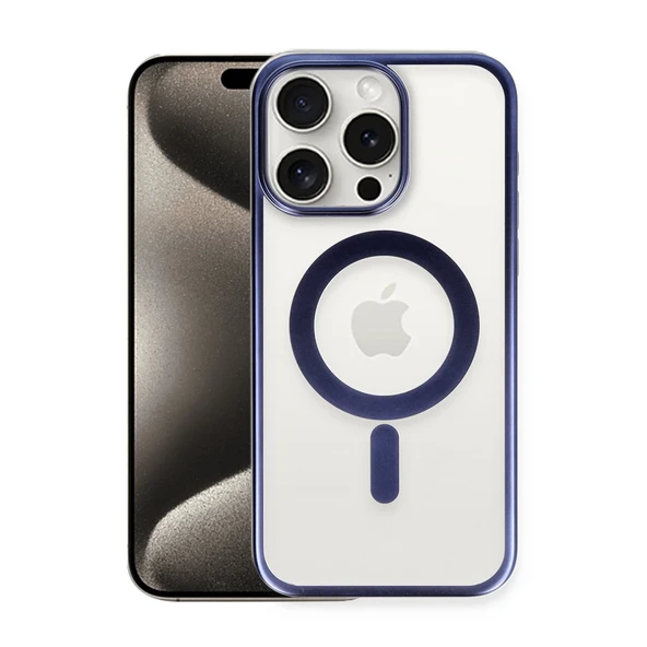 İphone 15 Pro Max Kılıf Erozi Magsafe Kapak - Lacivert ürün görseli 1