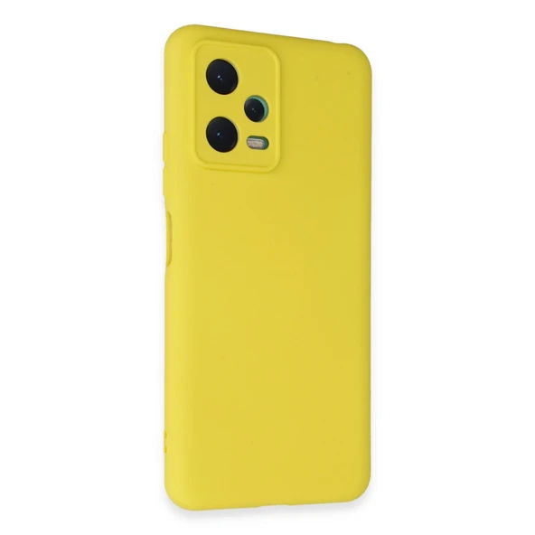 Redmi Note 12 5g Kılıf Nano İçi Kadife Silikon - Sarı ürün görseli 1