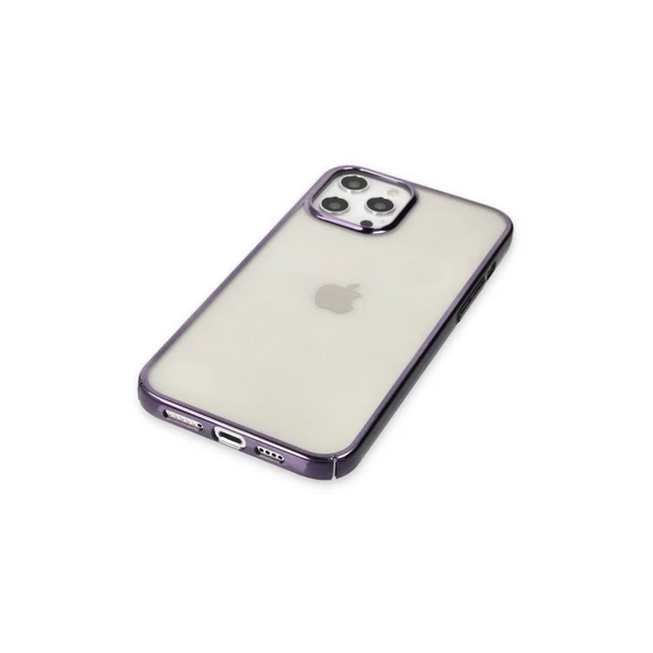 İphone 12 Pro Max Kılıf Element Silikon - Mor - Resim 4