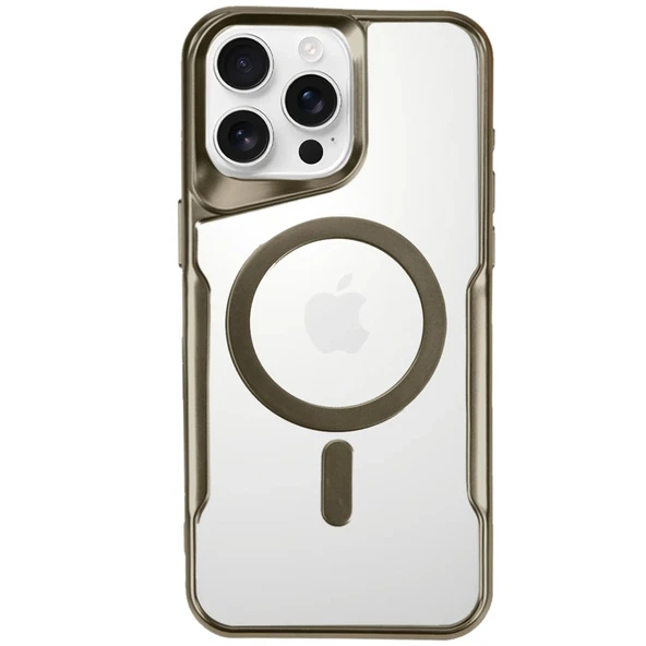 İphone 16 Pro Max Kılıf Boyi Magsafe Silikon Kapak - Çöl Titanyum ürün görseli 1