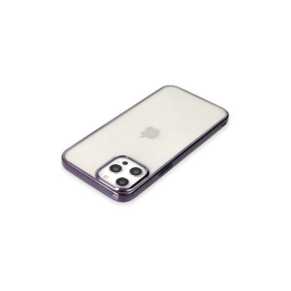 İphone 12 Pro Max Kılıf Element Silikon - Mor - Resim 5