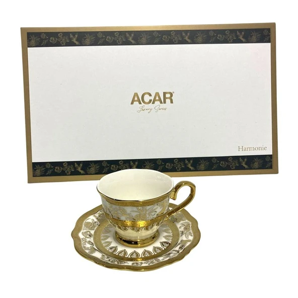 Acar HXF-06927 Harmonie Gold Yaldızlı 6lı Kahve Fincan Takımı ürün görseli 1