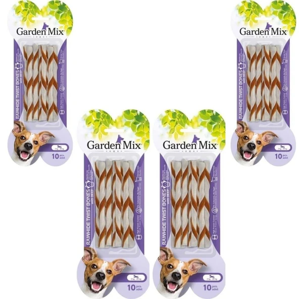 Garden Mix Dana Etli Burgu Çubuk Kemik 10'lu x 4 Adet ürün görseli 1