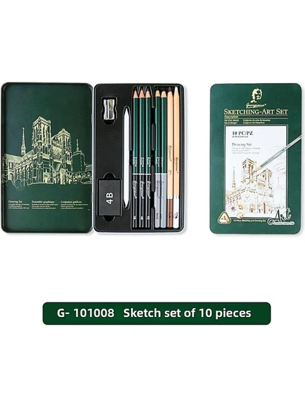 GIORGIONE 10 LU CIZIM SETI METAL KUTU G-101008 ürün görseli 1