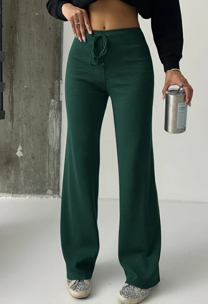 Fit comfort bej salaş pantolon petrol yeşili ürün görseli 1
