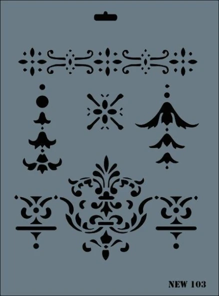 Rich New Seri N-103 Stencil 35x25 cm ürün görseli 1
