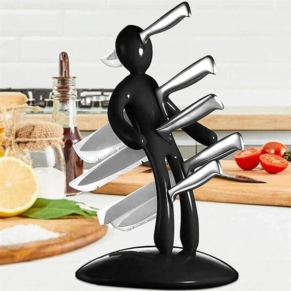 Sunup SN-29170 Siyah Çok Amaçlı Mutfak Tezgah Üstü Bıçak Tutucu Stand Organizer ürün görseli 1