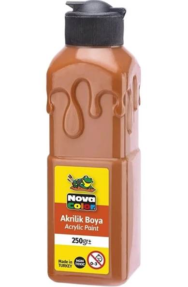 Terakota Akrilik Boya 250 gr 1 Adet Su Bazlı Akrilik Boyası Hobi Sanatsal Boy Tuval Ahşap Metal ürün görseli 1