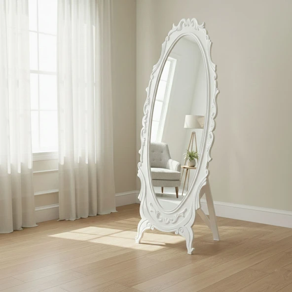 Roselle Ahşap Boy Aynası - Resim 5