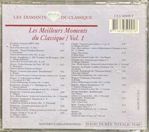 (Plak Değildir CD dir) CD Classique Vol.1 CD - Resim 2