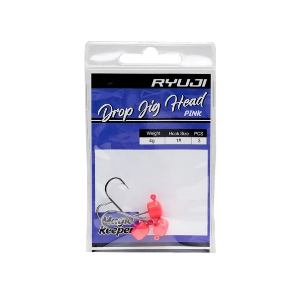 Ryuji Drop Jighead Pink UV ürün görseli 1