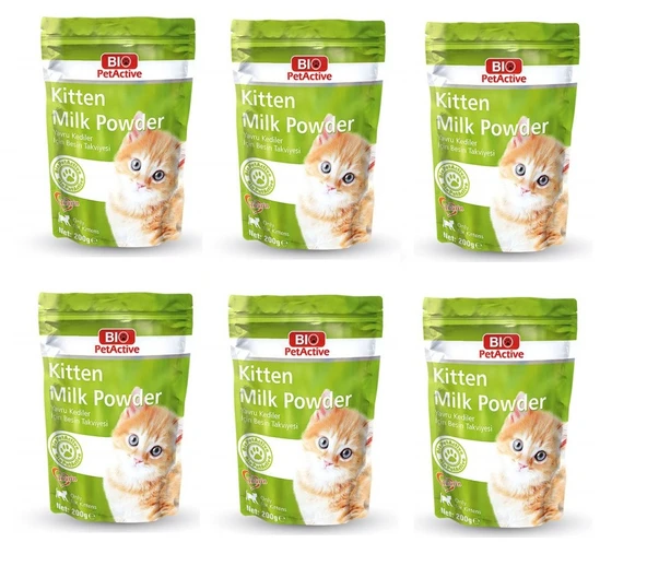 Bio PetActive Kitten Milk Powder Yavru Kedi Süt Tozu 200 Gr. X 6 Adet ürün görseli 1