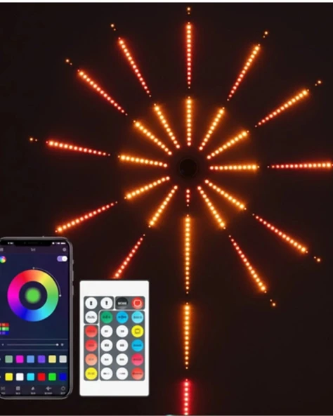 Uygulama Destekli Rgb Led H.ai Fişek Duvar Aydınlatması ürün görseli 1