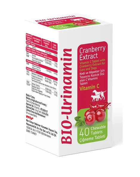 Bio PetActive Bio-Urinamin Kedi ve Köpekler İçin İdrar Yolu Sağlığı 40 Tablet 12 Gr. ürün görseli 1