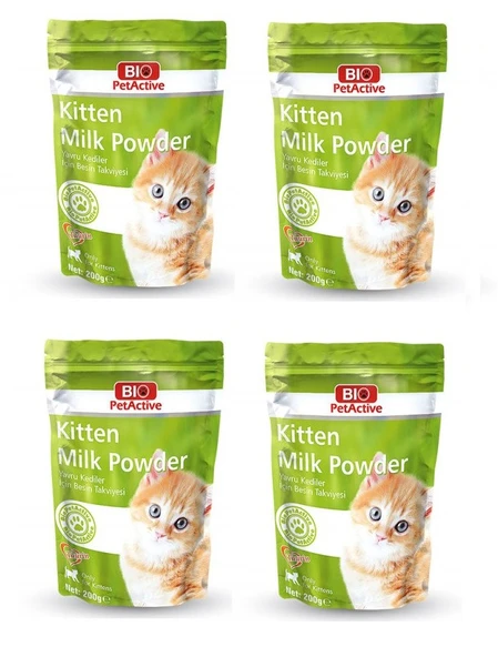 Bio PetActive Kitten Milk Powder Yavru Kedi Süt Tozu 200 Gr. X 4 Adet ürün görseli 1