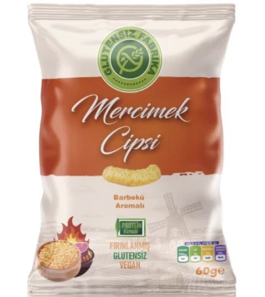 Glütensiz Fabrika Mercimek Cipsi Barbekü Aromalı 60 g ürün görseli 1