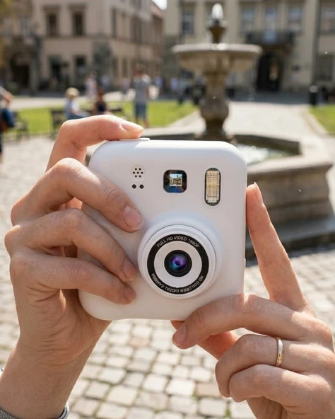 Çocuk Dijital Baskılı Kamera 5 Kalem 4 Rulo Kağıt Hediyeli Eğlenceli Fotoğraf Makinesi ürün görseli 1